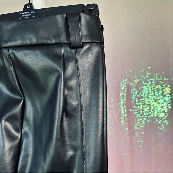 NWOT Rachel Zoe Black Pleather No Pocket Faux Leather Pants Plus Size 2X - Picture 2 of 5